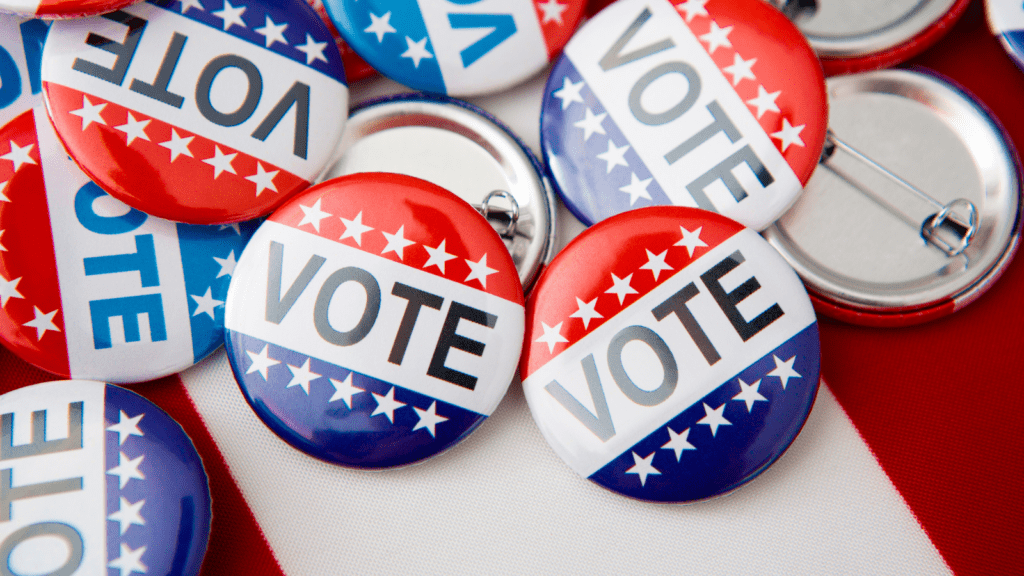 Election Day "VOTE" buttons